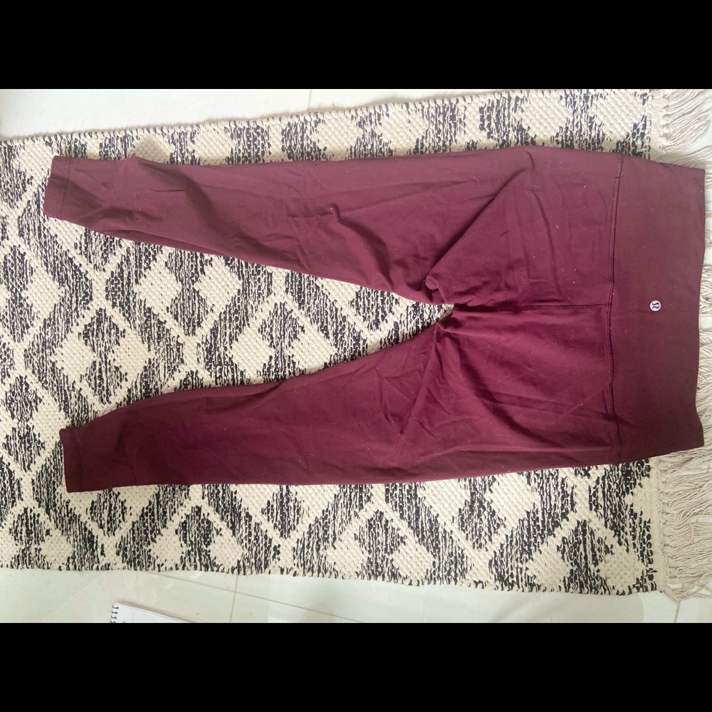 Lululemon Maroon Leggings